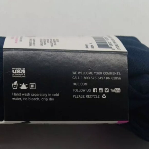 Hue Navy Double Rib Shaping Tights Size 4 L/XL Made to Move Shapers U17262 - Picture 5 of 6